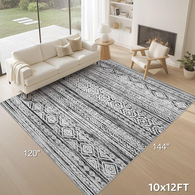 cotiled 10x12 Area Rugs Living Room Rug: Washable Boho Rugs - Image 9