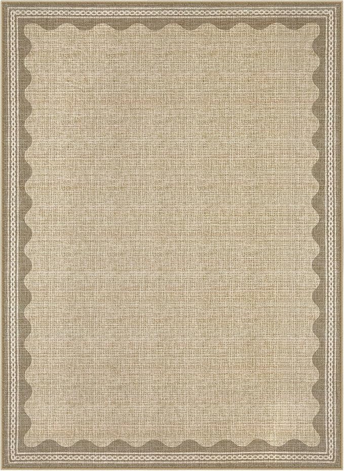 GarveeHome Scalloped Washable Area Rug 6x9 Rugs - Image 4