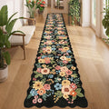 DUKINO 2x12 Runner Rug for Hallway, Soft Floral Washable Kitchen Runner Rug by DUKINO