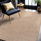 CAMILSON Easy Jute Rug 4x6, Indoor Outdoor Natural Color Fiber Area Rugs by CAMILSONIndoorOutdoorAreaRugs