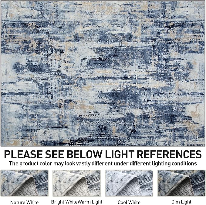 6x9 Area Rugs Washable Rug: Large Modern Abstract Living Room Rug Soft - Image 6
