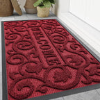 Smiry Welcome Door Mat Outside Entrance, Heavy Duty Trap Dirt and Moisture Easy by Smiry