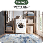 5x7 Area Rugs, Abstract Morden Soft Washable Rug, Non-Slip Low Pile Rugs - Image 5