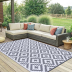 Smiry Waterproof Outdoor Rug 6x9 ft, Reversible Plastic Straw Patio Camping Rugs - Image 7