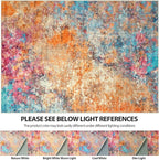 9x12 Area Rugs for Living Room Rug Washable: Abstract Large Rug for Dining Room - Image 7