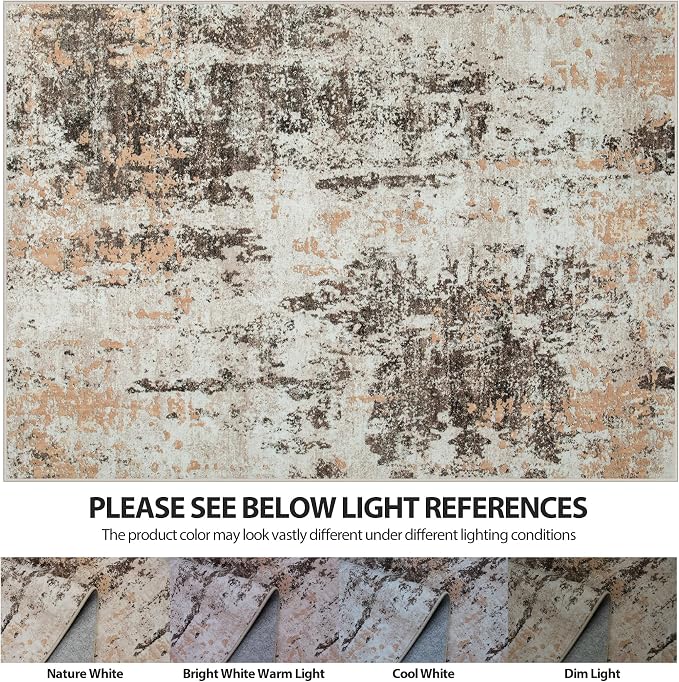 6x9 Area Rugs for Living Room Rug Washable: Abstract Rug for Dining Room - Image 7