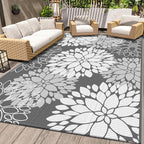LuxStep Outdoor Rug Waterproof Outdoor Plastic Straw Rug Reversible Patio Rug by LuxStep