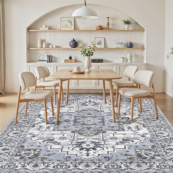 10x12 Area Rugs Living Room: Washable Vintage Rug Large Non-Slip Stain - Image 8