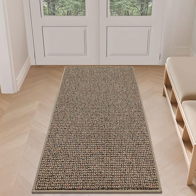 BEQHAUSE Dirt Trapper Door Mat 24" x 60", Non-Slip Washable Doormats Entrance by BEQHAUSE
