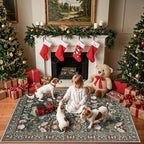 Washable 4x6 Bedroom Rug for Family: Non-Slip Floral Small Carpet for Living - Image 8