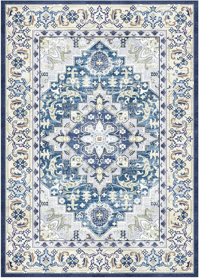 Lessymo 8 x 10 Area Rugs for Living Room, Machine Washable Area Rugs Boho Faux - Image 9