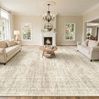 Soalmost 10x14 Area Rugs for Living Room, Non Slip Machine Washable Vintage Rugs by Soalmost
