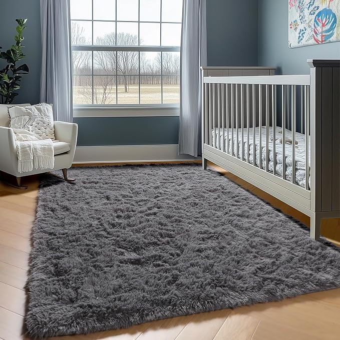 ONASAR Grey 6x9 Area Rugs for Living Room, Ultra Soft Plush Big Indoor Floor - Image 5