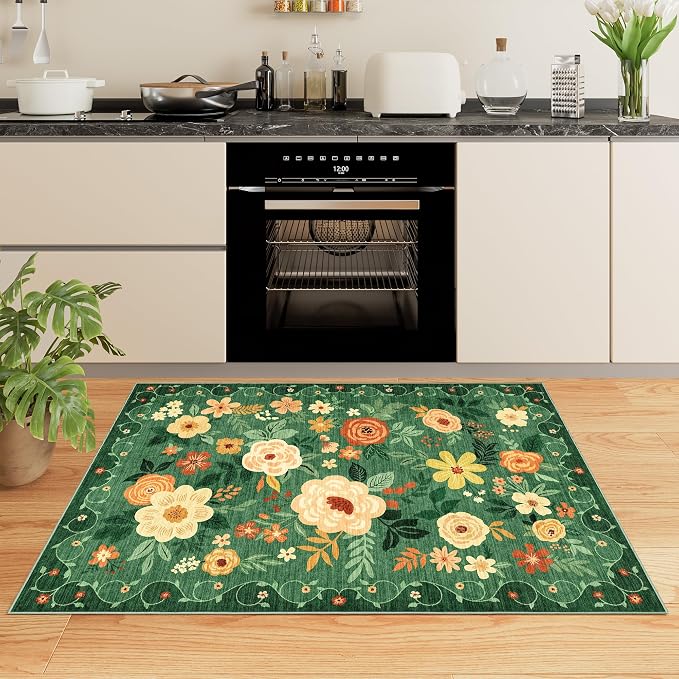 DUKINO 3x5 Area Rug, Floral Rugs - Image 5