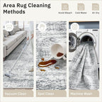 Soalmost 6x9 Area Rug for Living Room Washable 6x9 Gray Rug Non-Slip Modern - Image 8