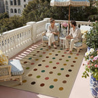 HUGEAR 5x7 Jute Outdoor Indoor Rug Washable Geometric Linen Textured Weave High - Image 2