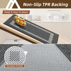 COSY HOMEER Kitchen Rugs Non-Slip 20x30/20x48 Inch Thick Polypropylene Standing - Image 3