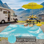 Pauwer Waterproof Outdoor Rug 6x9, Reversible Plastic Straw Patio Camping Rug - Image 7