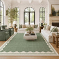 GarveeHome Scalloped Sage Green 8x10 Rug by GarveeHome