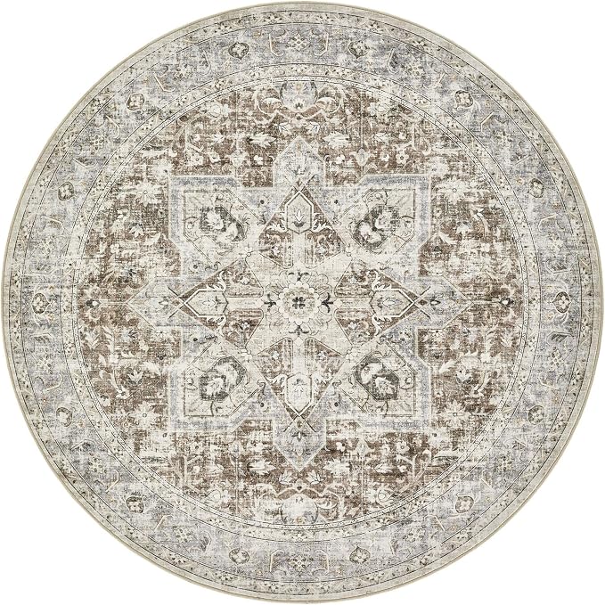 Tortania 7' Round Area Rug Living Room Rugs - Image 9