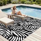 Smiry Outdoor Rug 9x12 ft, Waterproof Reversible Plastic Straw Rugs, Outdoor - Image 3