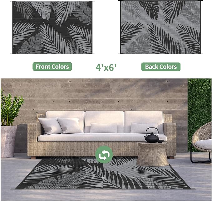 GENIMO Outdoor Rug 4' x 6' Waterproof - Image 2
