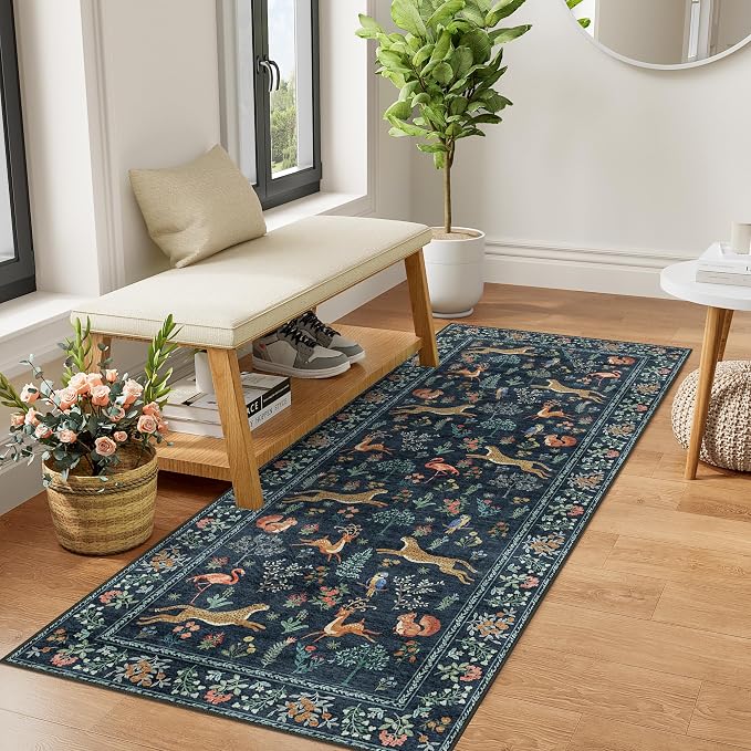 DUKINO 2x5 Rug for Hallway, Washable Kitchen Runner Rug by DUKINO