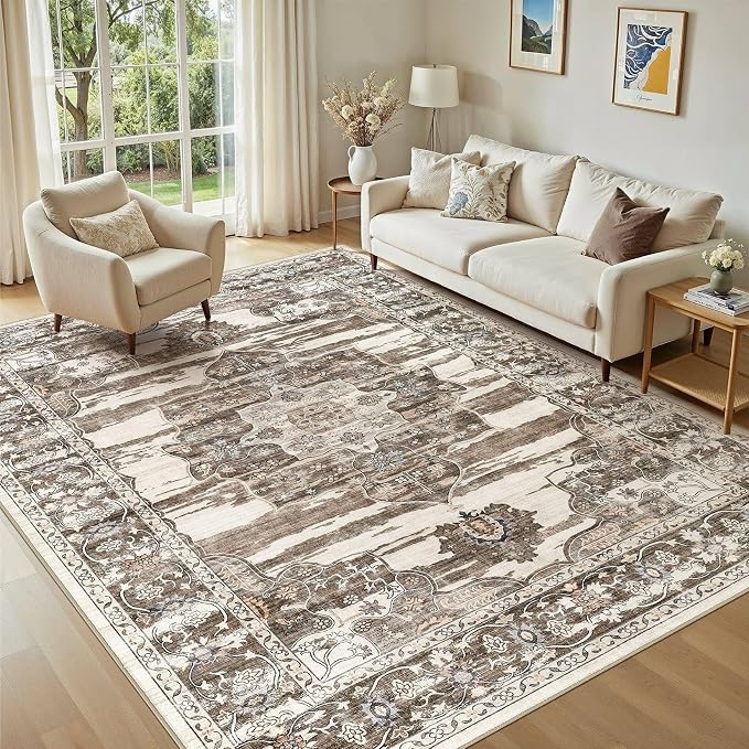 Washable 5x7 Area Rug for Living Room - Image 9