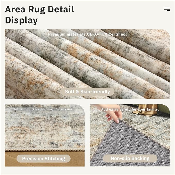 Soalmost 6x9 Abstract Area Rugs - Image 6