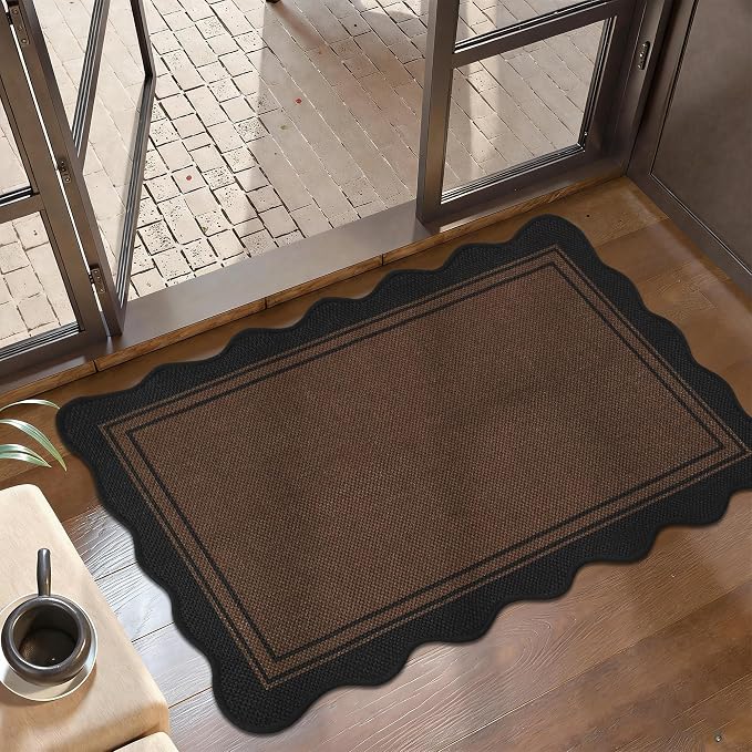 Easy Jute Kitchen Rug 2x3 Front Door Mat Washable Non Slip Entryway Rug - Image 9