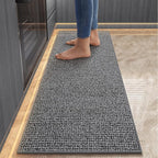 Kitchen Runner Rugs and Mat Non Slip Washable, Super Absorbent Long Kitchen Mats by QiCaiJia
