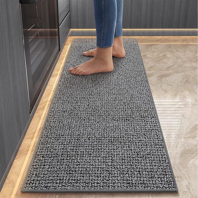 Kitchen Runner Rugs and Mat Non Slip Washable, Super Absorbent Long Kitchen Mats by QiCaiJia
