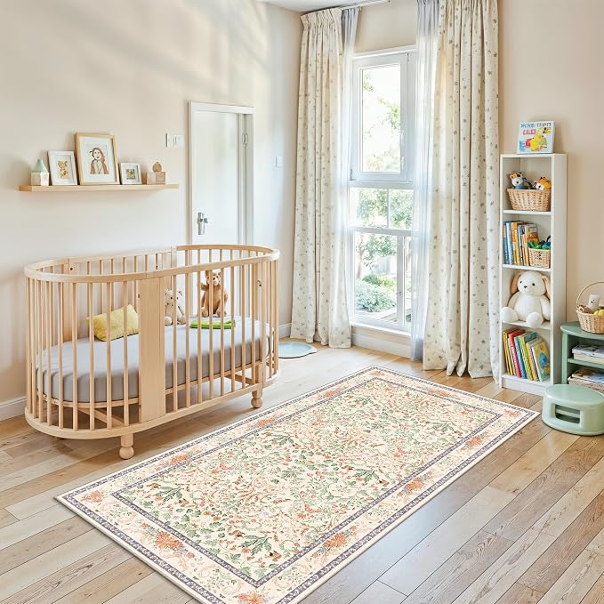 Botanical Beige 3x5 Area Rug - Image 2