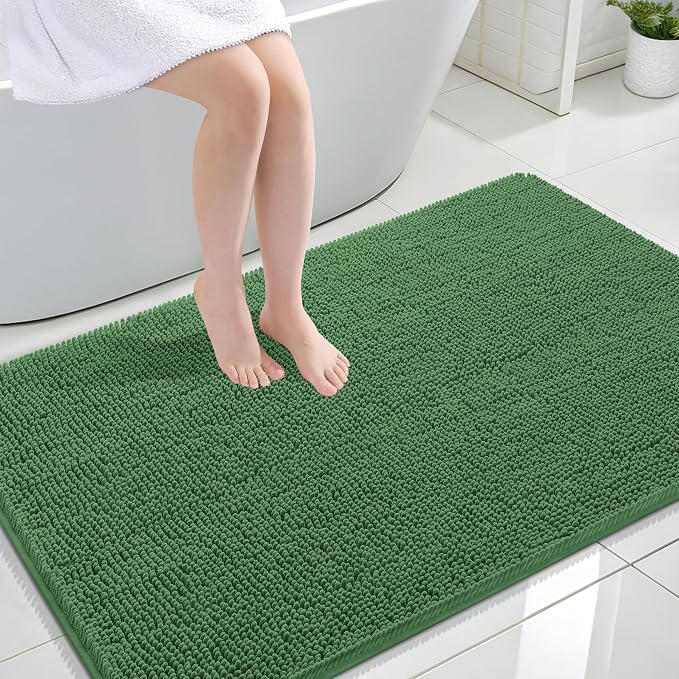 OLANLY Large Bathroom Rugs 44x32, Extra Soft Absorbent Chenille Bath Rugs by OLANLY