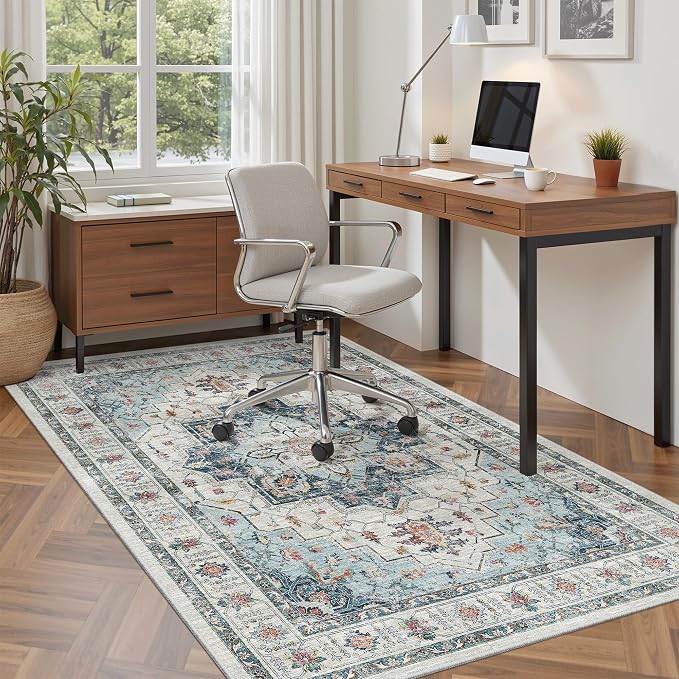 Madane Area Rug 3x5, Entryway Washable Vintage Runners Bedroom Non Slip Indoor - Image 2