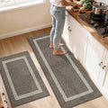 COSY HOMEER Kitchen Rugs Sets 2PCS, Non-Slip Washable Kitchen Mats by COSYHOMEER