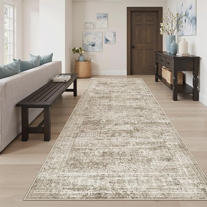 Soalmost Hallway Runner Rug 4x8 Wide: Washable Thin Runners - Image 3