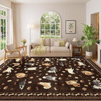 DUKINO 8x10 Area Rug, Non Slip Washable Animal Dog Rug - Image 6