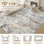 DMOYEST 10x14 Area Rug for Living Room, Washable & Non Slip Large Indoor Carpet - Image 8
