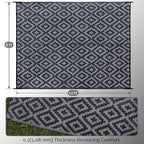 SAND MINE Waterproof Outdoor Rug 8x10 ft, Plastic Reversible Rug, Modern Area - Image 2