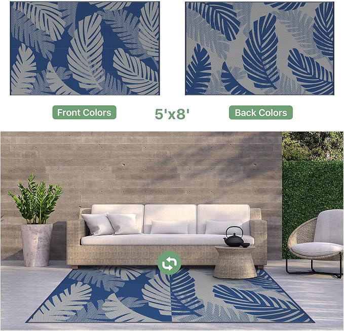GENIMO Waterproof Outdoor Rug 5' x 8' - Image 7