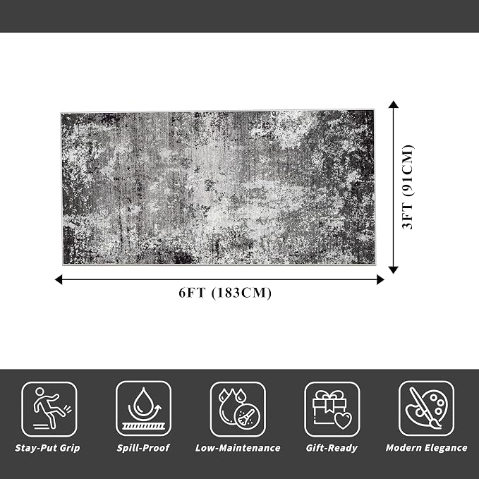 3x6 Non-Slip Washable Kitchen Rug - Image 2