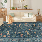 DUKINO 8x10 Rug, Washable Animal Living Room Rug - Image 4