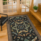 Hazo Haus Black Front Door Mat Indoor Entrance Non Slip Washable by HazoHaus