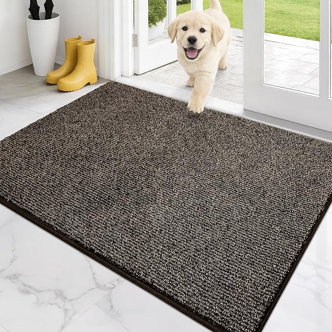 PURRUGS Dirt Trapping Door Mat 32" x 47", Non-Slip Machine Washable Entry Rug by PURRUGS