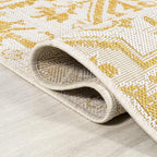 JONATHAN Y Boho Medallion Indoor Outdoor Area Rug 3X5 Cream/Yellow, Estrella - Image 6
