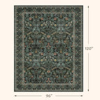 Boho 8x10 Rugs for Living Room, Dark Green Moody Washable Area Rugs for Bedroom - Image 2