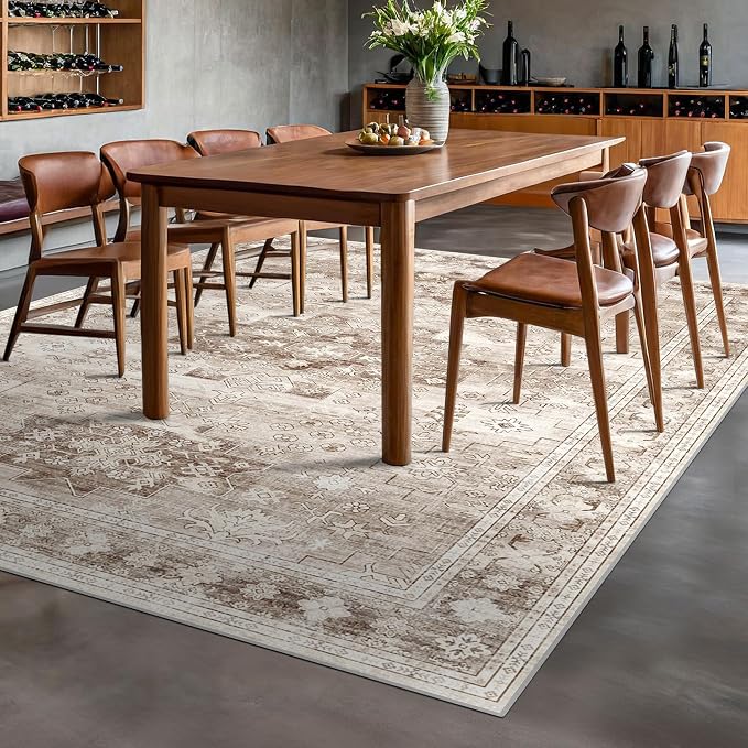 Washable Farmhouse Living Room Rug, 10x14 Area Rugs - Image 5