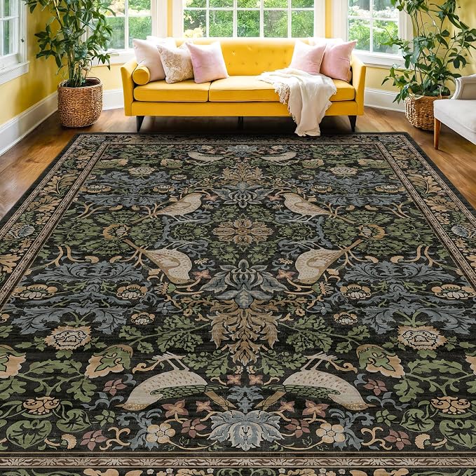 Botanical 10x14 Area Rug for Living Room, Extra Large Bedroom - Image 6