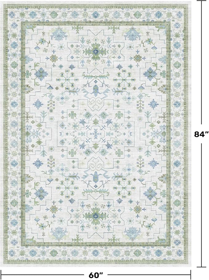 Hazo Haus Oushak Area Rug for Bedroom 5x7 - Image 2